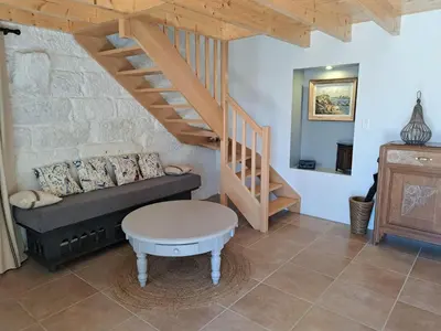 Coin salon dans l'établissement Granite House by GR34 & Sandy Beach