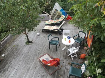Jardin de l'établissement Havre de paix entre mer et forêt
