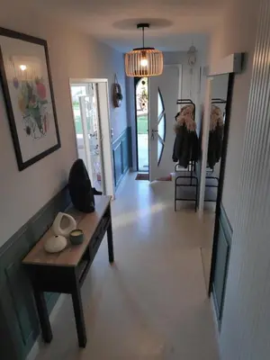 Coin salon dans l'établissement Kastell-Mor 2 chambre d'hôtes à Santec