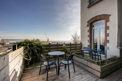 Balcon ou terrasse dans l'établissement Le Camfrout