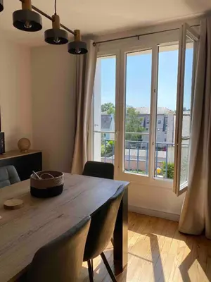 Coin salon dans l'établissement Appartement centre-ville Quimper