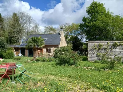 Jardin de l'établissement Chambre paisible avec jardin à la campagne en Finistère sud