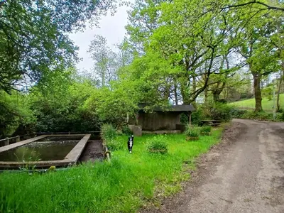 Jardin de l'établissement Chambre paisible avec jardin à la campagne en Finistère sud