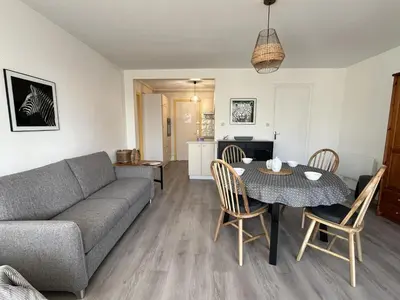 Coin salon dans l'établissement Appartement 2 pièces proche Thalasso Roscoff