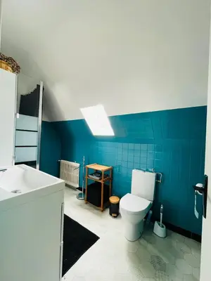 Salle de bains dans l'établissement La Grande Plage, tout proche des plages, 5 personnes