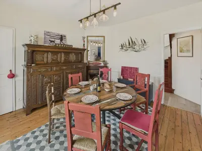 Coin salon dans l'établissement Maison à 30m de la plage - Grand Jardin - pour 6