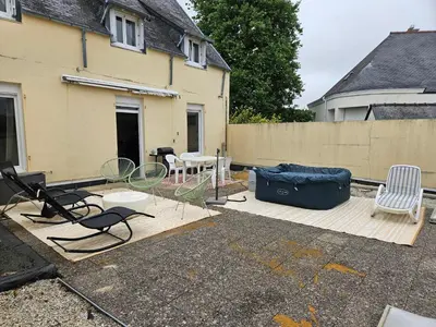 Coin salon dans l'établissement appartement terrasses poulpatre