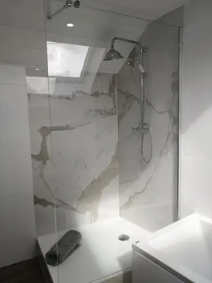 Salle de bains dans l'établissement Villa des Agapanthes