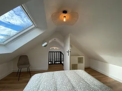 Un ou plusieurs lits dans un hébergement de l'établissement Lodge de Penfrat, une parenthèse en campagne aux portes de la ville