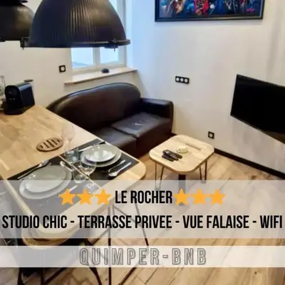 Studio Chic avec Terrasse Privée et Vue Falaise