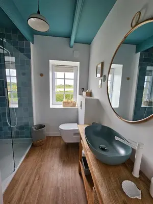 Salle de bains dans l'établissement Maison de famille Ty Pampa
