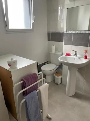 Salle de bains dans l'établissement Maison avec spa