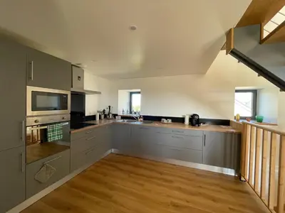 Cuisine ou kitchenette dans l'établissement Ty Coz