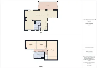 Plan de l'établissement Piscine, jacuzzi et grande terrasse pour 7