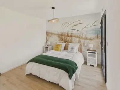 Un ou plusieurs lits dans un hébergement de l'établissement Maison neuve à 600m de la plage pour 8