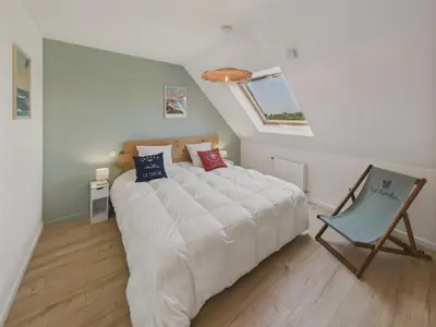 Un ou plusieurs lits dans un hébergement de l'établissement Maison neuve à 600m de la plage pour 8