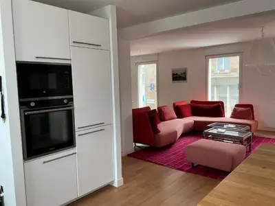 Cuisine ou kitchenette dans l'établissement Lumineux