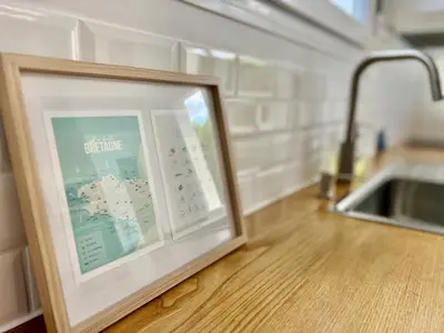 Cuisine ou kitchenette dans l'établissement Ma Zi Bihan - maison familiale