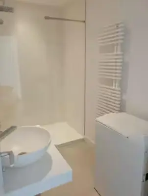 Salle de bains dans l'établissement Studio 150 m de la plage