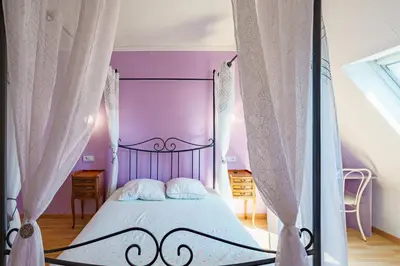 Un ou plusieurs lits dans un hébergement de l'établissement La Villa des Vagues - vue mer proche de la plage