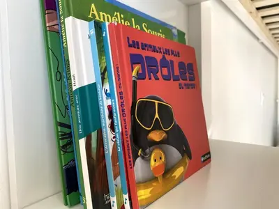 Bibliothèque dans la villa