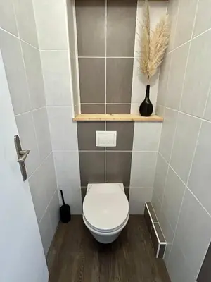 Salle de bains dans l'établissement Charmant T3 proche centre ville