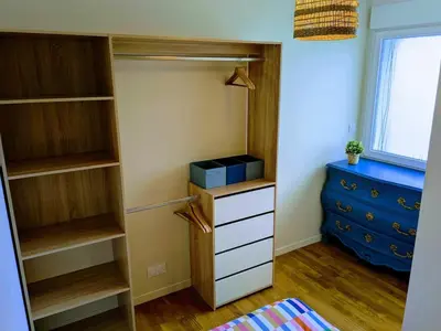 Un ou plusieurs lits dans un hébergement de l'établissement Appt Centre ville 2 pers Ty Basroz