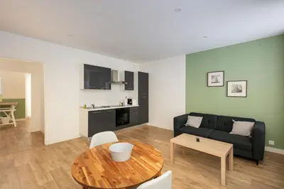 Cuisine ou kitchenette dans l'établissement T2 Cotriade