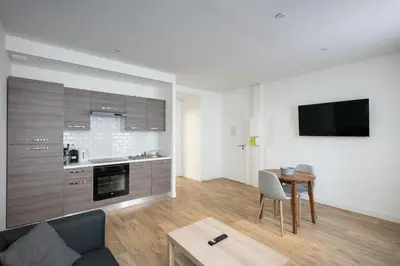 Cuisine ou kitchenette dans l'établissement T2 Kig Ha Farz