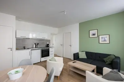 Cuisine ou kitchenette dans l'établissement T3 Far