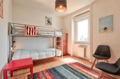 Un ou plusieurs lits dans un hébergement de l'établissement Maison pour 8 dans le centre de Plouguerneau