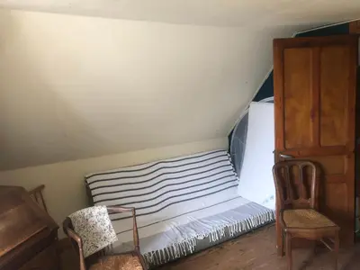 Coin salon dans l'établissement Ferienhaus Bretagne Pointe du Raz