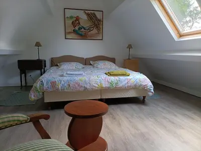 Un ou plusieurs lits dans un hébergement de l'établissement Chambres d'hôtes à Keraudy
