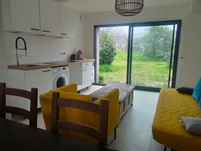 Cuisine ou kitchenette dans l'établissement La campagne à la mer !