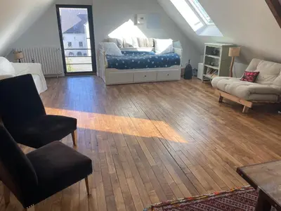 Coin salon dans l'établissement La campagne à la mer !