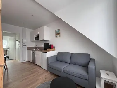 Cuisine ou kitchenette dans l'établissement Logements centre Bourg