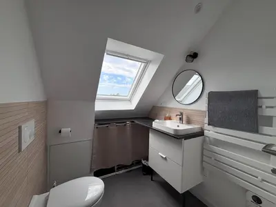 Salle de bains dans l'établissement Logements centre Bourg