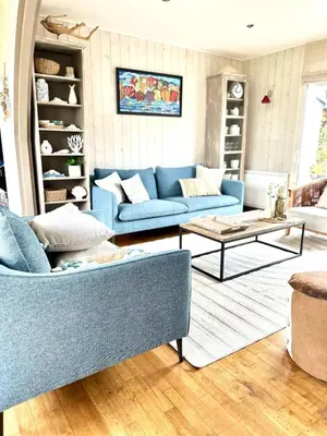 Coin salon dans l'établissement Villa 