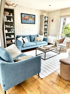 Coin salon dans l'établissement Villa 