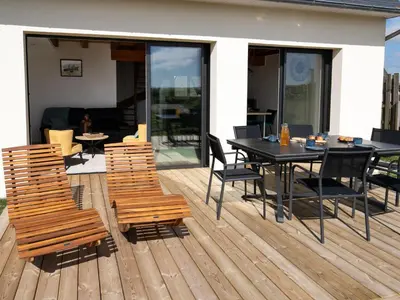 Coin salon dans l'établissement Holiday Home Les reflets bleus by Interhome