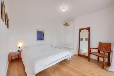 Un ou plusieurs lits dans un hébergement de l'établissement 100m plage - Vue mer - Superbe maison pour 6