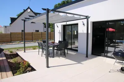 Terrasse ou espace extérieur de l'établissement Superbe maison avec piscine privée