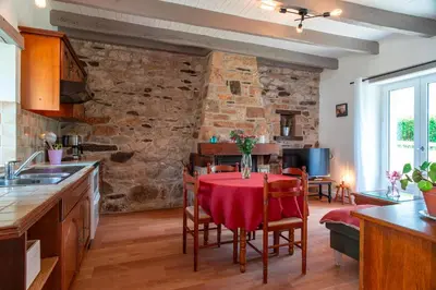 Cuisine ou kitchenette dans l'établissement Soupic - A proximité de la mer