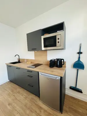 Cuisine ou kitchenette dans l'établissement Le Balnéo - Espace détente centre ville