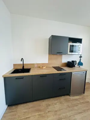 Cuisine ou kitchenette dans l'établissement Le Balnéo - Espace détente centre ville