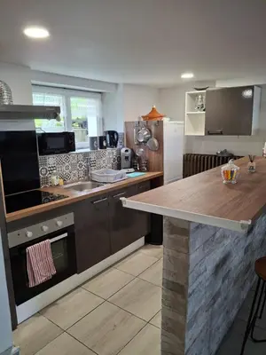 Cuisine ou kitchenette dans l'établissement Appartements rénové a neuf au rez de chaussé de notre maison