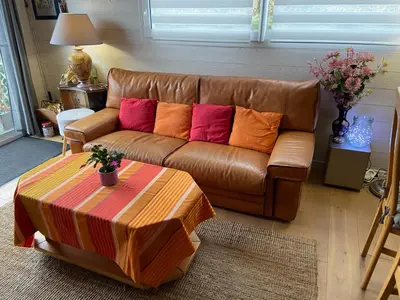 Coin salon dans l'établissement Villa Thorens