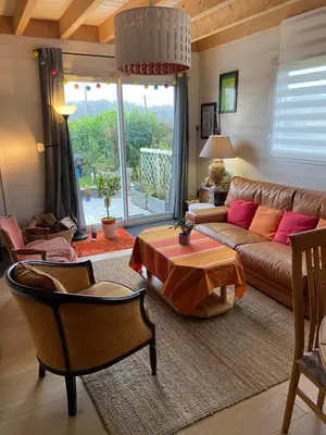 Coin salon dans l'établissement Villa Thorens
