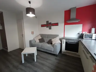 Cuisine ou kitchenette dans l'établissement Beau studio rez de chaussée