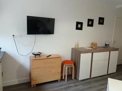 Télévision ou salle de divertissement dans l'établissement Beau studio rez de chaussée